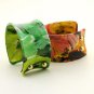 Fashion classic hand-painted leather green red bracelet adjustable free shipping -zp011