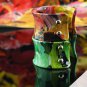 Fashion classic hand-painted leather green red bracelet adjustable free shipping -zp011