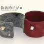 Stained Bangles fashion sheepskin gray, burgundy adjustable free shipping -zp016