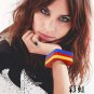 Stylish leather bracelet jewelry painted T Taiwan rainbow bracelet adjustable free shipping -zp018