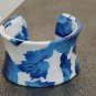 Refined and elegant blue painted leather bracelet elastic adjustable Maple Free shipping -zp031