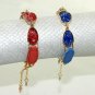 Star Fashion beautifully painted leather inlay natural crystal bracelet strap gift free shipping
