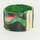Classic fashion leather bracelet painted green lane beautiful gift free shipping -zp042