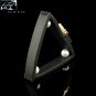 Handmade original design minimalist black triangle leather exaggerated female jewelry free shipping