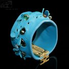 Original personalized decorative natural stone blue leather strap free shipping -zp061