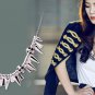 Exquisite fashion rivet punk retro sweater chain necklace short paragraph -sp002