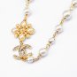 Fashion fine imitation pearl flower pendant necklace short paragraph sweater chain -sp003