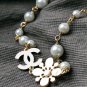 Fashion fine imitation pearl flower pendant necklace short paragraph sweater chain -sp003