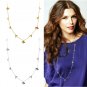 Rivet punk fashion exquisite crystal ball long necklace sweater chain -sp004