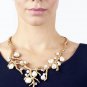 Exaggerated fashion exquisite inlaid pearl necklace wedding necklace branches -sp008