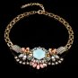 Exaggerated fashion exquisite vintage crystal necklace wedding necklace flowers -sp009