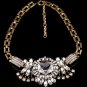 Exaggerated fashion exquisite vintage crystal necklace wedding necklace flowers -sp009