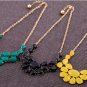 Fashion exquisite inlaid solid color sweater chain necklace short paragraph -sp013