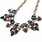 Retro fashion exquisite mosaic crystal drop necklace short paragraph -sp014