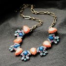 Holiday gifts beautifully elegant flower drop pendant necklace sweater chain -sp021