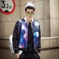 Cool holiday gift nightclub Slim casual fashion collar jacket with starry male students -NY004