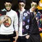 idjewelry cool holiday gift flower fashion Slim casual jacket collar jacket male students NY009