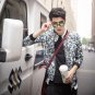 idjewelry cool holiday gift flower fashion Slim casual jacket collar jacket male students NY009-1