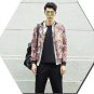 idjewelry cool holiday gift flower fashion Slim casual jacket collar jacket male students NY010