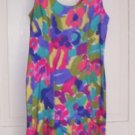 Girls Dawn Joy Hawaiin Print Tunic Sheath Dress 7 - 8 Pleats