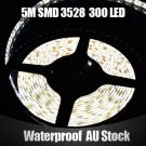 5M SMD 3528 Cool Whites Waterproof IP65 LED Strip Light 12V Party Car