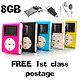 NEW 9 COLORS 8GB FM VIDEO 4TH GEN MP3 MP4 PLAYER FREE SHIP