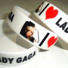 Lady Gaga Singer Celebrity Silicone Rubber Bracelet Unisex Fashion Wristband