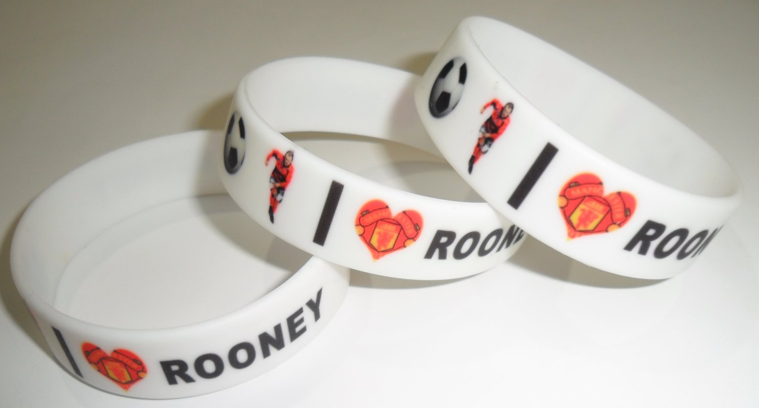 Wayne Rooney Football Player Soccer Celebrity Silicone Rubber Bracelet Manchester United Wristband