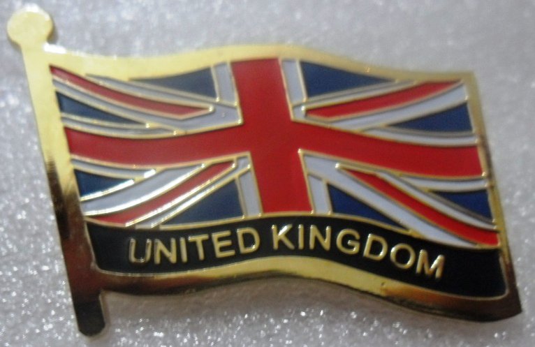 UNITED KINGDOM UK Metal Brass Alloy Lapel Pin Country Flag Logo Soft ...