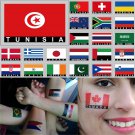 2 Temporary Skin Tunisia Country Flag Tattoo Sticker Party Favors Tattoos Stickers