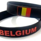 Belgium Country Flag Silicone Rubber Bracelet Sport Unisex Fashion Multi Color Wristband