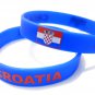 Croatia Country Flag Silicone Rubber Bracelet Sport Unisex Fashion Multi Color Wristband