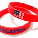Malaysia Country Flag Silicone Rubber Bracelet Sport Unisex Fashion Multi Color Wristband