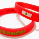 Lebanon Country Flag Silicone Rubber Bracelet Sport Unisex Fashion Multi Color Wristband