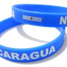Nicaragua Country Flag Silicone Rubber Bracelet Sport Unisex Fashion Multi Color Wristband