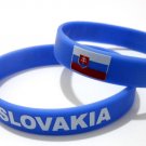Slovakia Country Flag Silicone Rubber Bracelet Sport Unisex Fashion Multi Color Wristband