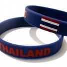 Thailand Country Flag Silicone Rubber Bracelet Sport Unisex Fashion Multi Color Wristband
