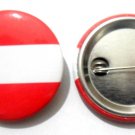 Austria National Country Flag Button Badge Lapel Pin Tin Plate 30 mm Diameter