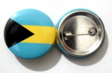 Bahamas National Country Flag Button Badge Lapel Pin Tin Plate 30 mm Diameter