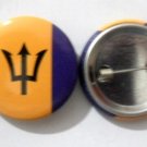 Barbados National Country Flag Button Badge Lapel Pin Tin Plate 30 mm Diameter