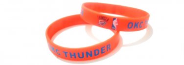 NBA OKC Thunder Team Silicone Rubber Bracelet Sport Unisex Fashion Multi Color Wristband Cuff