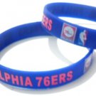 NBA Philadelphia 76ers Team Silicone Rubber Bracelet Sport Unisex Fashion Multi Color Wristband Cuff