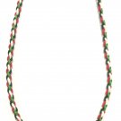Unisex Handmade Souvenir Jordan Metal Flag Map Necklace Jordanian Braided Fashion Necklace