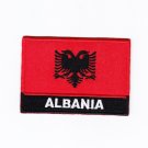 Albania Multi Color Country Flag Logo Embroidered Iron On Backing Heat Seal Patch