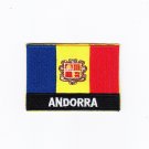 Andorra MultiColor Country Flag Logo Embroidered Iron On Backing Heat Seal Patch