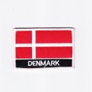 Denmark MultiColor Country Flag Logo Embroidered Iron On Backing Heat Seal Patch