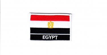 Egypt MultiColor Country Flag Logo Embroidered Iron On Backing Heat Seal Patch