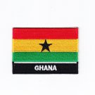 Ghana MultiColor Country Flag Logo Embroidered Iron On Backing Heat Seal Patch
