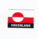 Greenland MultiColor Country Flag Logo Embroidered Iron On Backing Heat Seal Patch