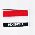 Indonesia MultiColor Country Flag Logo Embroidered Iron On Backing Heat Seal Patch